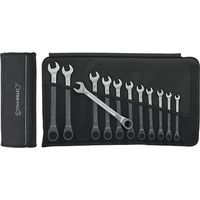 スタビレー STAHLWILLE 12点入 ラチェットコンビネーションレンチセット ロールアップケース付 17F/12 1セット（直送品）