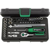 STAHLWILLE 33点入 1/4DRビットソケットレンチセット ケース付 40D/40TX/44KTX/32/6QR 1セット（直送品）