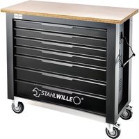 スタビレー STAHLWILLE 7段ワークベンチ ロールペーパーホルダー付 キ 木製天板 ウッドトップ 耐荷重750kg WB625 1台（直送品）