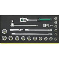 スタビレー STAHLWILLE 22点入 TCS用 3/8DR ソケットレンチセット TCS 456/16/6QR 1セット（直送品）