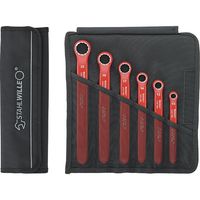 スタビレー STAHLWILLE 6点入 絶縁片口メガネセット ロールアップポーチ付 12161/6VDE 1個（直送品）