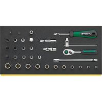 スタビレー STAHLWILLE 33点入 1/4DR ラチェットソケットビットセット TCS40/41/44/8QR 1個（直送品）