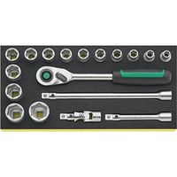 スタビレー STAHLWILLE 18点入 TCS用 1/2DR ソケットレンチセット TCS 52/14/4QR 1セット（直送品）