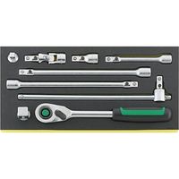 STAHLWILLE 9点入 TCS用 1/2DR ラチェットハンドルセット TCS 1/2”512/9QR 1/2"512/9QR（直送品）