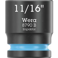 Wera Werk ベラ 3/8DR インチサイズ インパクトソケット ZYKLOP 11/16 全長30mm 005521 1個（直送品）