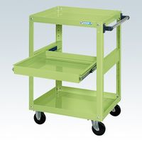 サカエ スーパーワゴン(プレート式キャスタータイプ) SAP-75883SRG 1台（直送品）