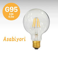 日本グローバル照明 フィラメントLED「Asabiyori」2700K FLD8-G95L 1個（直送品）