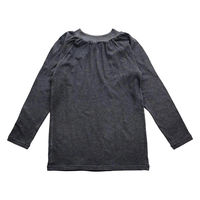 ラック産業 綿ストレッチ 着脱名人 前後なし長袖シャツ/チャコール/Free2 49070242 1着（直送品）