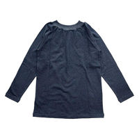 ラック産業 綿ストレッチ 着脱名人 前後なし長袖シャツ/ネイビー/Free3 49070330 1着（直送品）