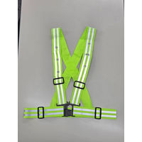 熱田資材 伸縮素材LED反射付ベスト リフレックスV 蛍光イエロー LRVー402Y 1セット(1着×5)