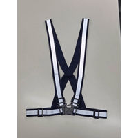 熱田資材 伸縮素材反射付ベスト リフレックスV ネイビー RVー402N 1セット(1着×5)