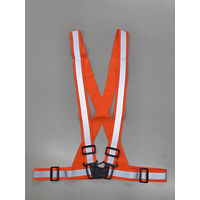 熱田資材 伸縮素材反射付ベスト リフレックスV 蛍光オレンジ RVー402R 1セット(1着×5)