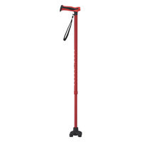 ウェルファン まごころステッキあんしん杖先4点/レッド 9794 1本（直送品）