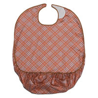 特殊衣料 食事サロン(超はっ水)/オレンジチェック 1010 1枚（直送品）