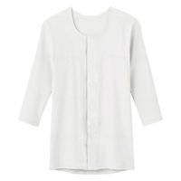 グンゼ 紳士 7分袖ワンタッチシャツ/ホワイト/L 937302 1個（直送品）