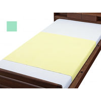 ウェルファン 綿混パイル防水シーツ 90X145cm/グリーン/ケース 9434 1ケース(80枚)（直送品）