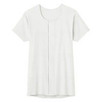 グンゼ 紳士 半袖ワンタッチシャツ/ホワイト/L 937303 1個（直送品）