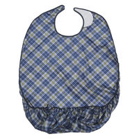 特殊衣料 食事サロン(超はっ水)/紺チェック 1010 1枚（直送品）