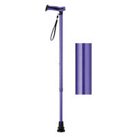 ウェルファン まごころステッキあんしん杖先シングル/パープル 9793 1本（直送品）