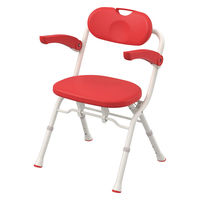 アロン化成 折りたたみシャワーベンチ A-S/レッド/- 403219 1個（直送品）