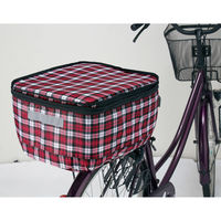 清水産業株式会社 伸縮式はっ水自転車後カゴカバー チェックワイン 20247 1個（直送品）