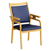 グローリープラン 天板引っ掛け対応チェアCare-119-WAC/Pビーチ/張地:ネイビー 689607 1脚（直送品）