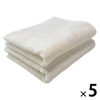 ハードユースフェイスタオル ホワイト 1セット（1袋(2枚)×5） 業務用 サロン仕様 伊澤タオル