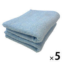 抗菌防臭フェイスタオル ブルー 1セット（1袋(2枚)×5） 速乾 部屋干し 業務用 サロン仕様 伊澤タオル