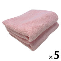 抗菌防臭フェイスタオル ピンク 1セット（1袋(2枚)×5） 速乾 部屋干し 業務用 サロン仕様 伊澤タオル