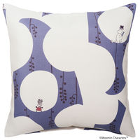 SUMINOE MOOMIN クッションカバー ベリーガーデン A046C 450×450mm ダークブルー 1枚（直送品）