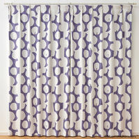 SUMINOE MOOMIN カーテン ベリーガーデン A1046 幅1000×丈2000mm ダークブルー 1枚（直送品）