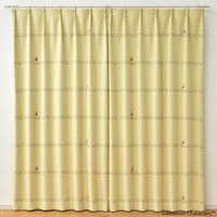 SUMINOE MOOMIN カーテン ニョロニョロボーダー A1043 幅1000×丈2000mm イエロー 1枚（直送品）