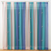 SUMINOE MOOMIN カーテン オーロラボイル A1048 幅1000×丈1330mm パープル 1枚（直送品）