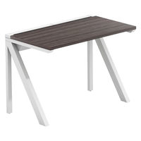 【軒先渡し】LASHデスク ラッシュハーフレッグ 幅1000×奥行600×高さ720mm ダークアッシュ天板/ホワイト脚 1台（直送品）