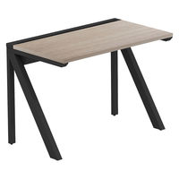 【軒先渡し】LASHデスク ラッシュハーフレッグ 幅1000×奥行600×高さ720mm オーク天板/ブラック脚 1台（直送品）
