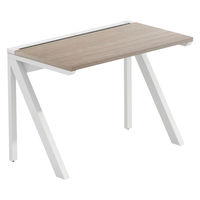 【軒先渡し】LASHデスク ラッシュハーフレッグ 幅1000×奥行600×高さ720mm オーク天板/ホワイト脚 1台（直送品）