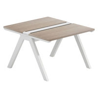 【軒先渡し】LASHデスク ラッシュホールレッグ 幅1000×奥行1200×高さ720mm オーク天板/ホワイト脚 1台（直送品）