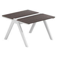 【軒先渡し】LASHデスク ラッシュホールレッグ 幅1000×奥行1200×高さ720mm ダークアッシュ天板/ホワイト脚 1台（直送品）