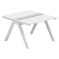 【軒先渡し】LASHデスク ラッシュホールレッグ 幅1000×奥行1200×高さ720mm ホワイト天板/ホワイト脚 1台（直送品）