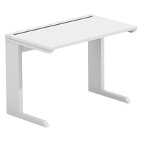 【軒先渡し】LASHデスク ティーレッグハーフ 幅1000×奥行600×高さ720mm ホワイト天板/ホワイト脚 1台（直送品）