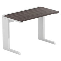 【軒先渡し】LASHデスク ティーレッグハーフ 幅1000×奥行600×高さ720mm ダークアッシュ天板/ホワイト脚 1台（直送品）