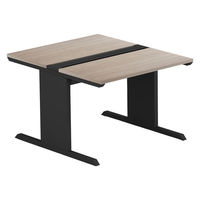 【軒先渡し】LASHデスク ティーレッグホール 幅1000×奥行1200×高さ720mm オーク天板/ブラック脚 1台（直送品）