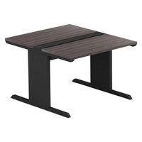 【軒先渡し】LASHデスク ティーレッグホール 幅1000×奥行1200×高さ720mm ダークアッシュ天板/ブラック脚 1台（直送品）