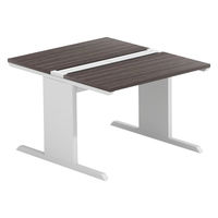 【軒先渡し】LASHデスク ティーレッグホール 幅1000×奥行1200×高さ720mm ダークアッシュ天板/ホワイト脚 1台（直送品）