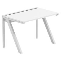 【軒先渡し】LASHデスク ラッシュハーフレッグ 幅1000×奥行700×高さ720mm ホワイト天板/ホワイト脚 1台（直送品）