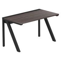 【軒先渡し】LASHデスク ラッシュハーフレッグ 幅1200×奥行700×高さ720mm ダークアッシュ天板/ブラック脚 1台（直送品）