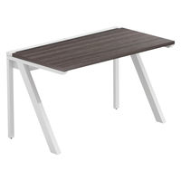 【軒先渡し】LASHデスク ラッシュハーフレッグ 幅1200×奥行700×高さ720mm ダークアッシュ天板/ホワイト脚 1台（直送品）