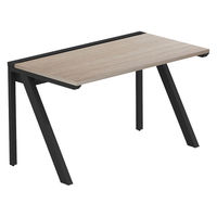 【軒先渡し】LASHデスク ラッシュハーフレッグ 幅1200×奥行700×高さ720mm オーク天板/ブラック脚 1台（直送品）