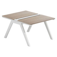 【軒先渡し】LASHデスク ラッシュホールレッグ 幅1000×奥行1400×高さ720mm オーク天板/ホワイト脚 1台（直送品）