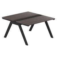 【軒先渡し】LASHデスク ラッシュホールレッグ 幅1200×奥行1400×高さ720mm ダークアッシュ天板/ブラック脚 1台（直送品）